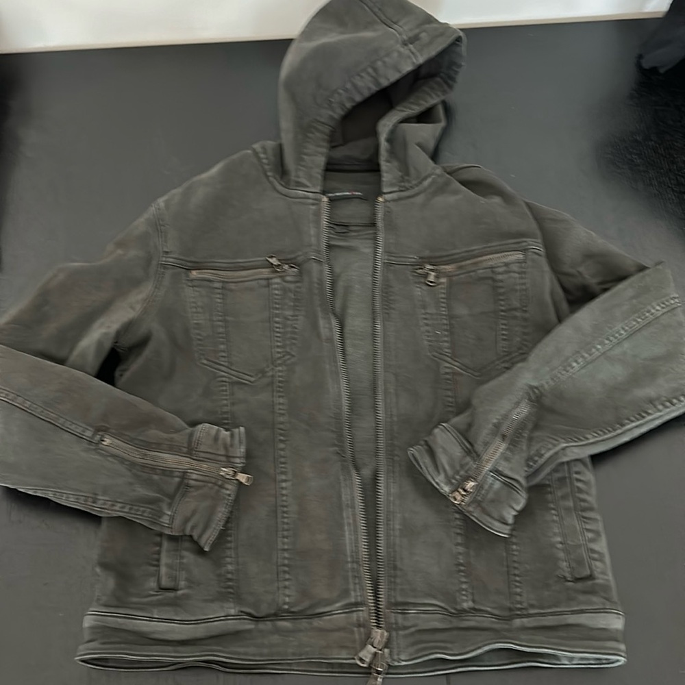 John Varvatos - hooded trucker jacket